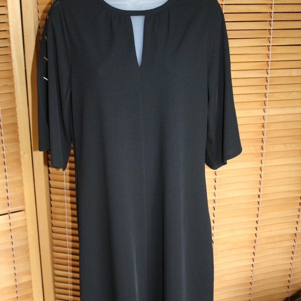 Michael Kors Black Dress with Open Slit Sleeve Size Small
